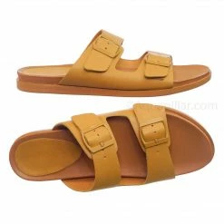 Bamboo Mission72 Flexible Molded Footbed Slides - Women Double Buckle Yoga Slippers New