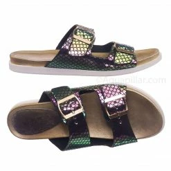 Bamboo Mission72 Flexible Molded Footbed Slides - Women Double Buckle Yoga Slippers New