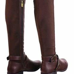 Bamboo Montana75 Fur Lined Fashion Equestrian Riding Boots W Elastic Panel Belt Harness