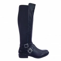 Bamboo Montana75 Fur Lined Fashion Equestrian Riding Boots W Elastic Panel Belt Harness