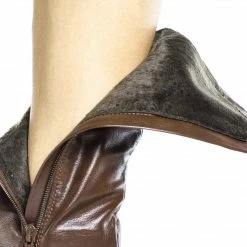 New Monterey01 By Bamboo, Knee High Studded Motto Faux Wooden Heel Riding Boots