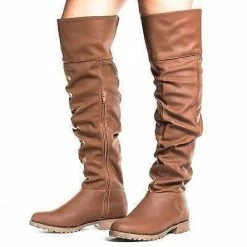 Monterey06 By Bamboo, Over Knee Slouchy Round Toe Riding Boots