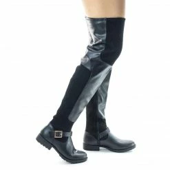 Bamboo New Monterey54 Over Knee Sneaker Riding / Biker Boots. Threaded Lug Sole