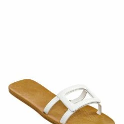 Bamboo Moondance48 Caged Strap Slide Sandal - Womens Open Rounded Toe Slippers