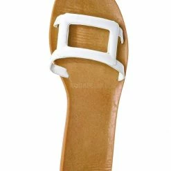 Bamboo Moondance48 Caged Strap Slide Sandal - Womens Open Rounded Toe Slippers