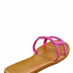 Bamboo Moondance48 Caged Strap Slide Sandal - Womens Open Rounded Toe Slippers