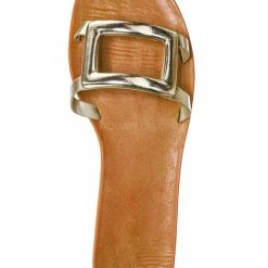 Bamboo Moondance48 Caged Strap Slide Sandal - Womens Open Rounded Toe Slippers