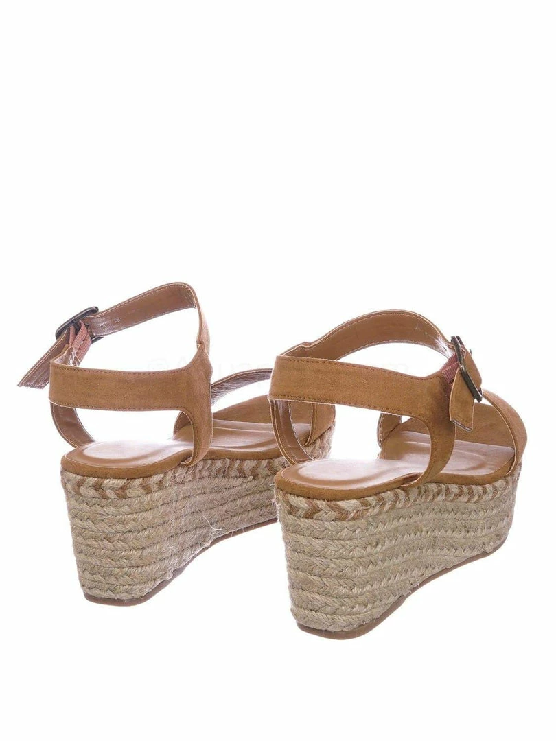 Bamboo Motion02 Espadrile Platform Wedge Sandal - Women Jute Braided Flatform Open Toe New