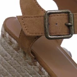 Bamboo Motion02 Espadrile Platform Wedge Sandal - Women Jute Braided Flatform Open Toe New