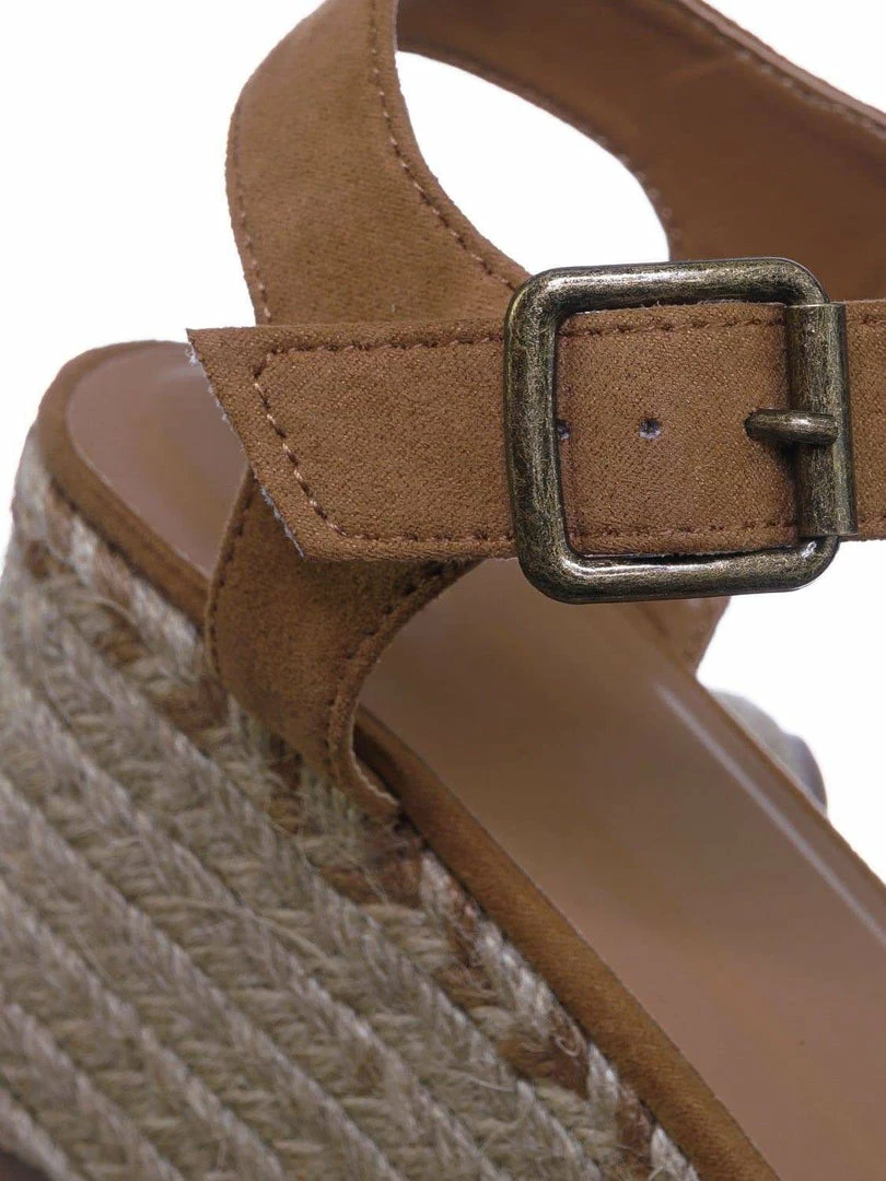 Bamboo Motion02 Espadrile Platform Wedge Sandal - Women Jute Braided Flatform Open Toe New