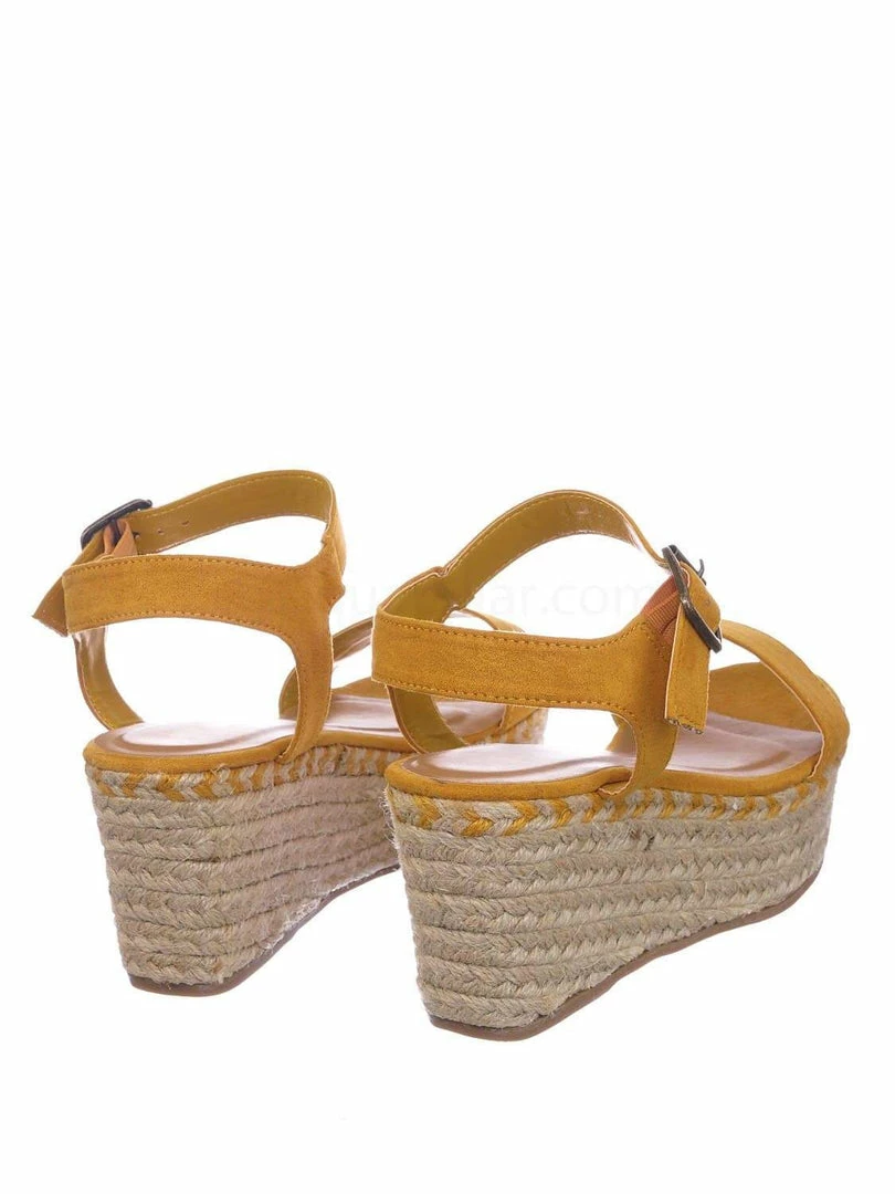 Bamboo Motion02 Espadrile Platform Wedge Sandal - Women Jute Braided Flatform Open Toe New