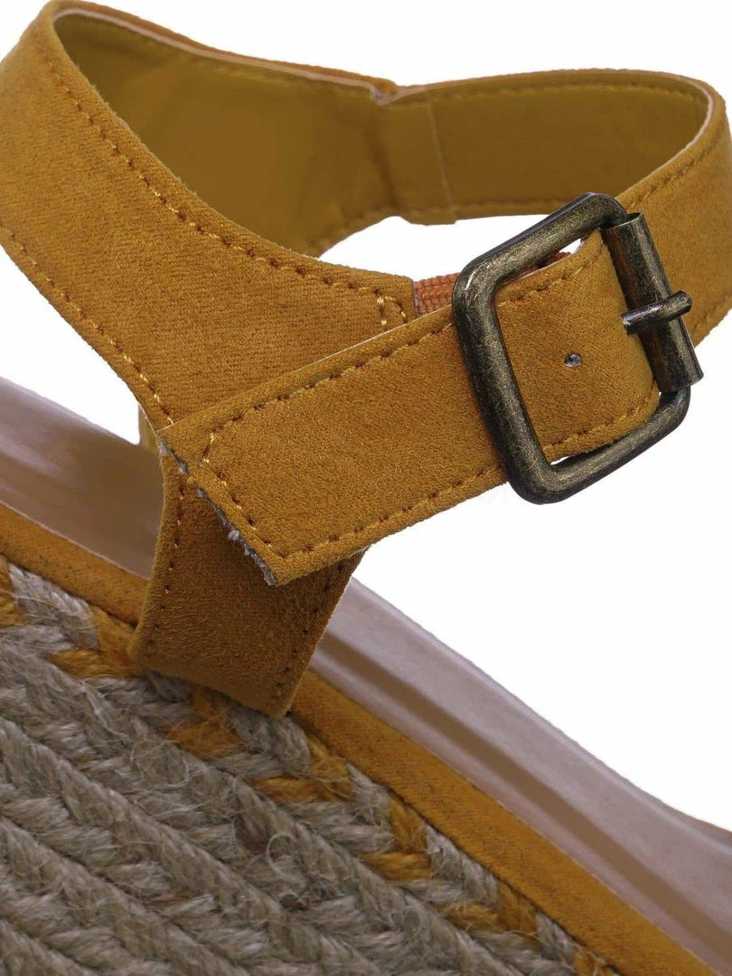 Bamboo Motion02 Espadrile Platform Wedge Sandal - Women Jute Braided Flatform Open Toe New