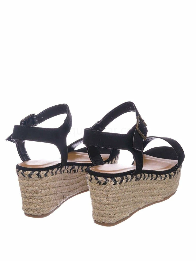 Bamboo Motion02 Espadrile Platform Wedge Sandal - Women Jute Braided Flatform Open Toe New