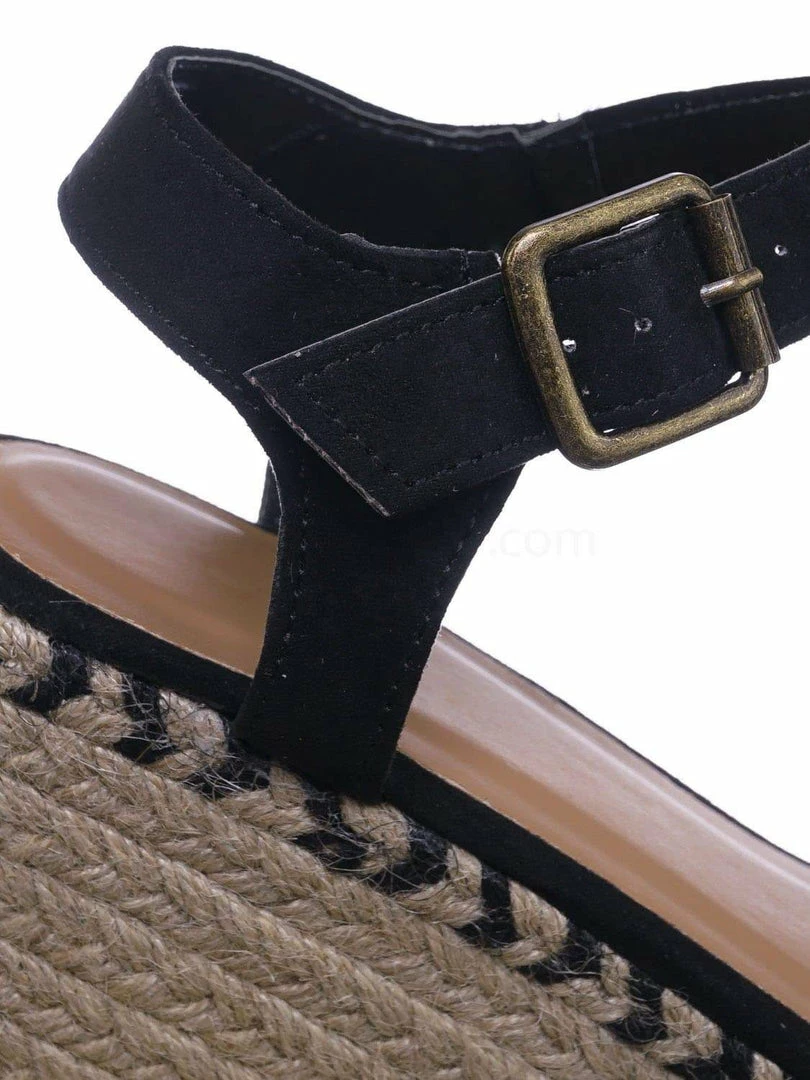 Bamboo Motion02 Espadrile Platform Wedge Sandal - Women Jute Braided Flatform Open Toe New