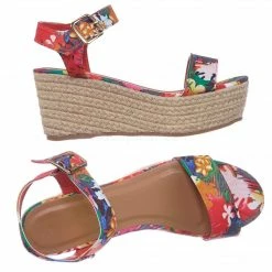 Bamboo Motion02 Espadrile Platform Wedge Sandal - Women Jute Braided Flatform Open Toe New