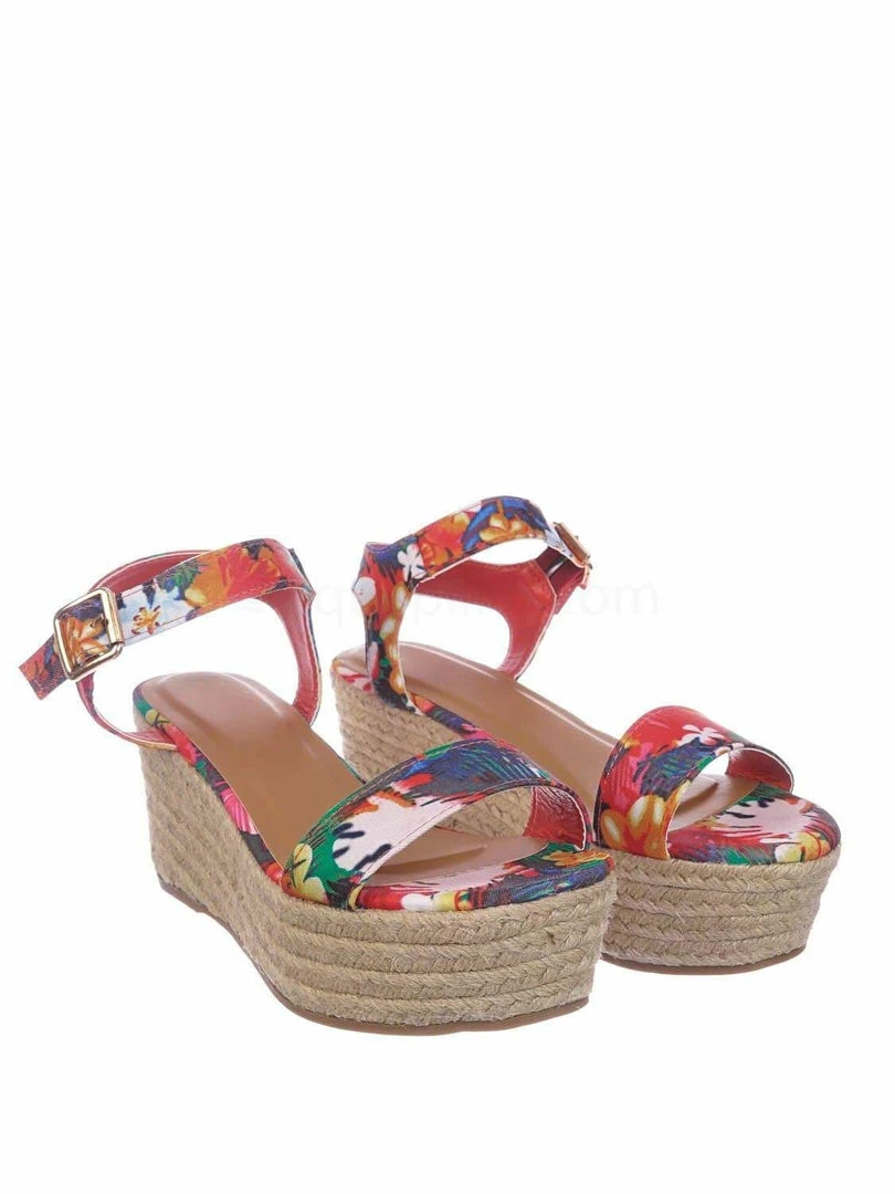 Bamboo Motion02 Espadrile Platform Wedge Sandal - Women Jute Braided Flatform Open Toe New