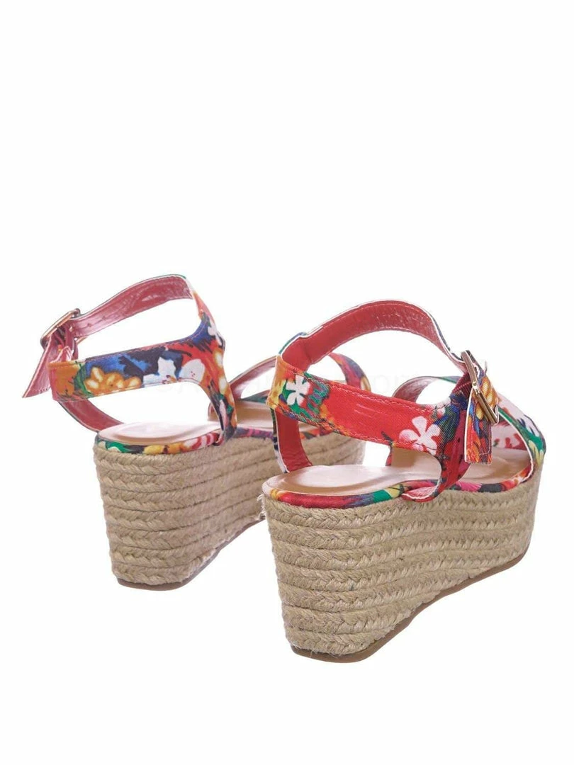 Bamboo Motion02 Espadrile Platform Wedge Sandal - Women Jute Braided Flatform Open Toe New