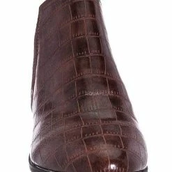 Bamboo New Occasion01 Croc Print Ankle Chelsea Bootie