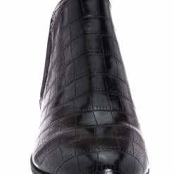 Bamboo New Occasion01 Croc Print Ankle Chelsea Bootie