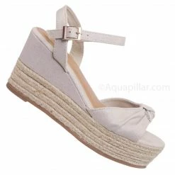 Bamboo Olson09 Espadrille Wedge Sandal -Women Multi Print & Polka Dot Braided Jute Wrap