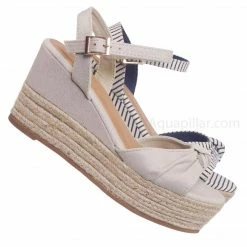 Bamboo Olson09 Espadrille Wedge Sandal -Women Multi Print & Polka Dot Braided Jute Wrap
