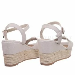 Bamboo Olson09 Espadrille Wedge Sandal -Women Multi Print & Polka Dot Braided Jute Wrap