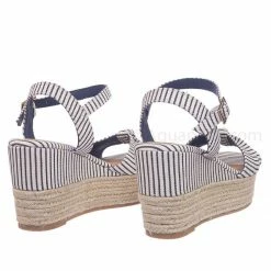 Bamboo Olson09 Espadrille Wedge Sandal -Women Multi Print & Polka Dot Braided Jute Wrap