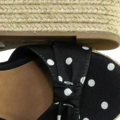 Bamboo Olson09 Espadrille Wedge Sandal -Women Multi Print & Polka Dot Braided Jute Wrap