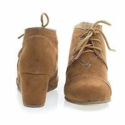 Paddy01 By Bamboo, Round Toe Lace Up Hidden Wedge Heel Ankle Bootie