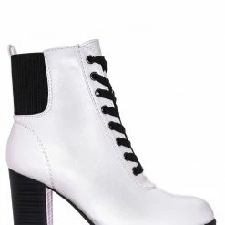 Bamboo Pilate09 Block Heel Combat Bootie - Lug Sole Lace Up Goth Victorian Ankle Boots