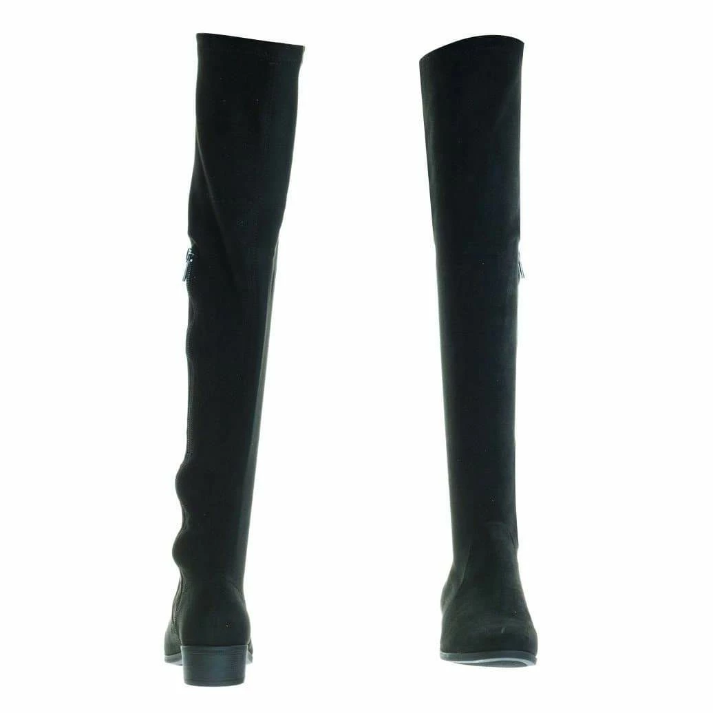 Bamboo Play04 Over-The-Knee Thigh High Boots W Low Block Heel & Inner Zipper New