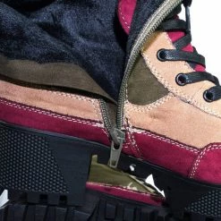 Bamboo Powerful06 Faux Fur Lninig Combat Boots - Military Lug Sole Color Block Shoes New