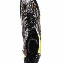 Bamboo Powerful06 Faux Fur Lninig Combat Boots - Military Lug Sole Color Block Shoes New