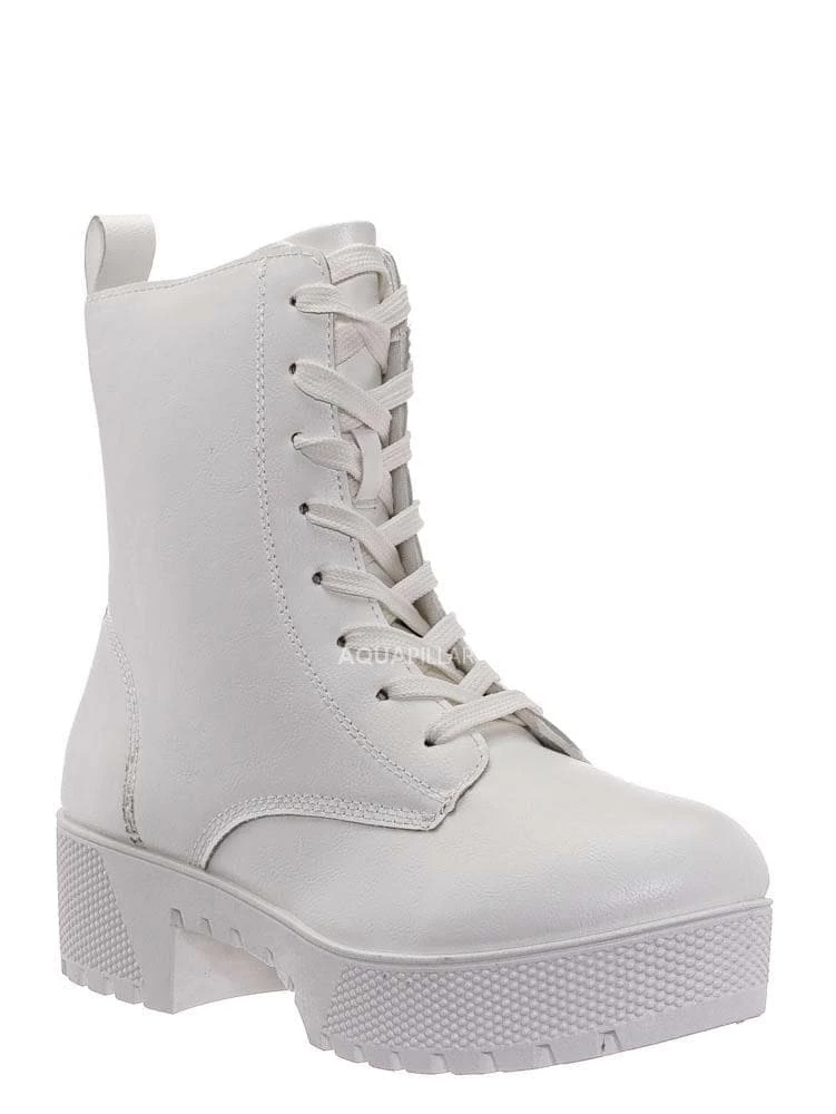 Bamboo Powerful47 Fashion Combat Boots New