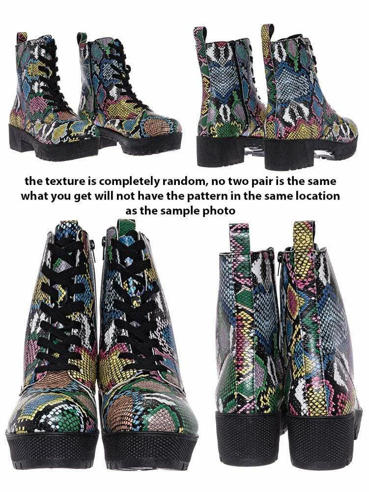 Bamboo Powerful47 Fashion Combat Boots New