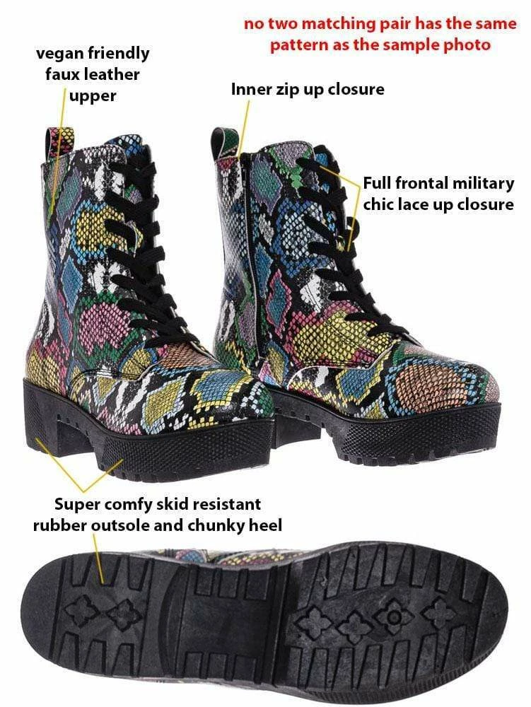 Bamboo Powerful47 Fashion Combat Boots New