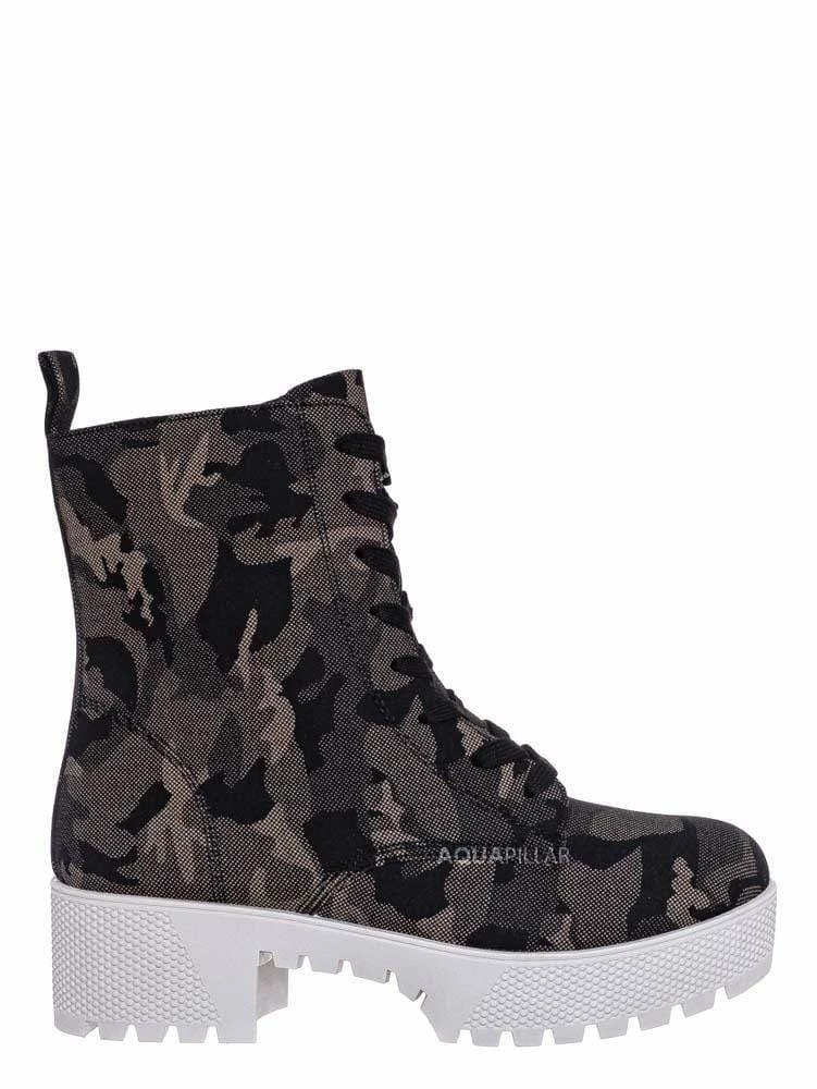 Bamboo Powerful47 Fashion Combat Boots New