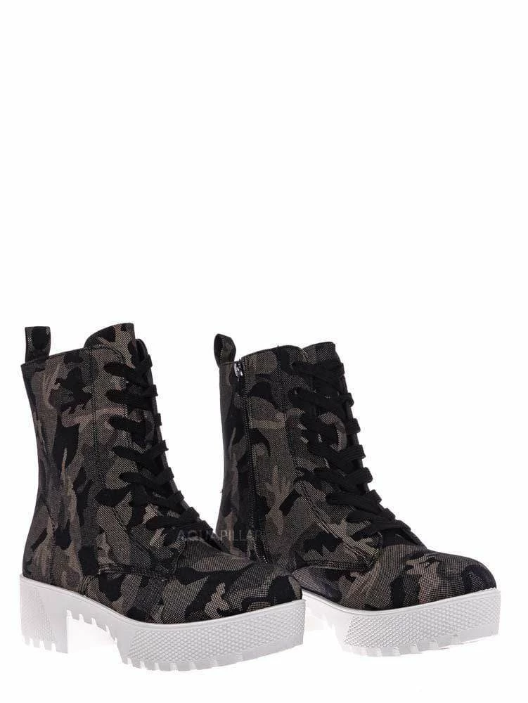 Bamboo Powerful47 Fashion Combat Boots New