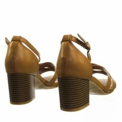 Bamboo Premium84 Vintage Chunky Block Stack Heel Open Toe Dress Sandal