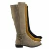 Bamboo Preppy05 Biker Motorcycle Riding Boots W Faux Fur Lining & Micro Metal Stud Welt