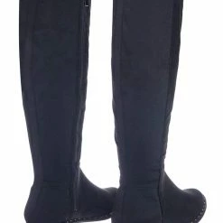 Bamboo New Preppy26 Faux Fur Inner Lining Elastic Equestrian Riding Boot W Micro Metal Stud