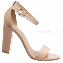 Bamboo Rampage04s Chunky Block Heel Dress Sandal W Ankle Strap, Solid & Print