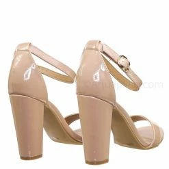 Bamboo Rampage04s Chunky Block Heel Dress Sandal W Ankle Strap, Solid & Print