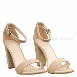 Bamboo Rampage04s Chunky Block Heel Dress Sandal W Ankle Strap, Solid & Print