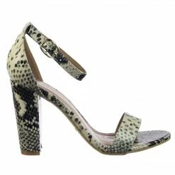 Bamboo Rampage04s Chunky Block Heel Dress Sandal W Ankle Strap, Solid & Print