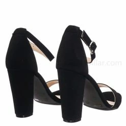 Bamboo Rampage04s Chunky Block Heel Dress Sandal W Ankle Strap, Solid & Print