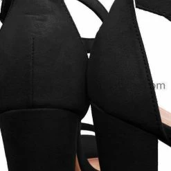 Bamboo Rampage04s Chunky Block Heel Dress Sandal W Ankle Strap, Solid & Print