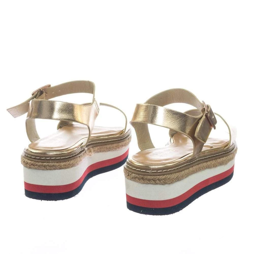 Bamboo Retreat04 Light Weight Foam Platform Flatform Espadirlle Jute Layer Color Block New