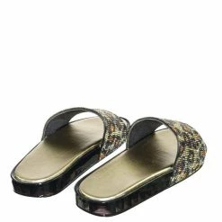 Bamboo New Riley02 Rhinestone Crystal Embellished Slide - Women Jewel Footbed Slipper