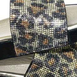 Bamboo New Riley02 Rhinestone Crystal Embellished Slide - Women Jewel Footbed Slipper